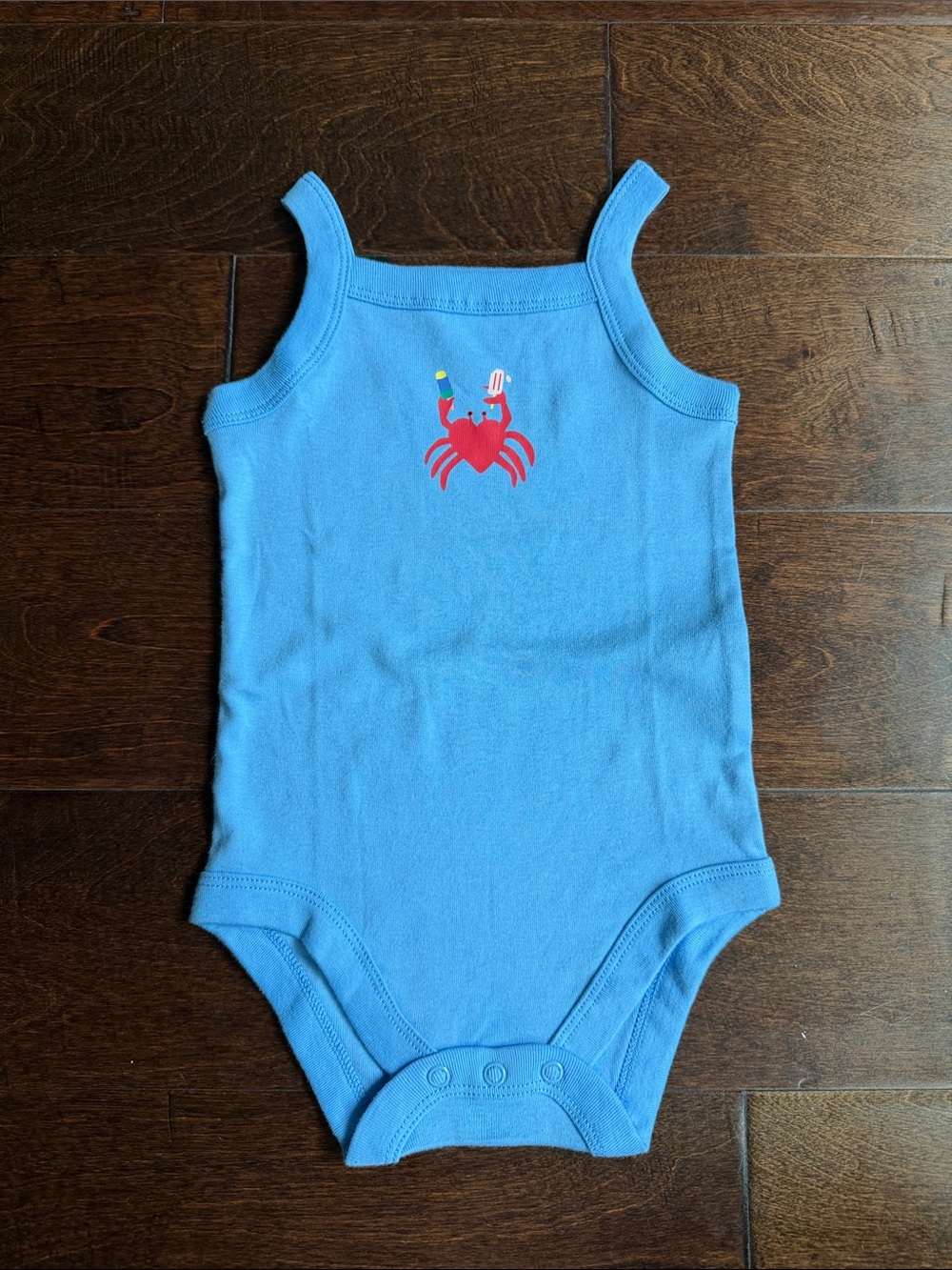 12M Blue Onesie with Crab & Popsicles